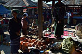 Inle Lake Myanmar. The market of the village of Nampan on the eastern lakeshore. 